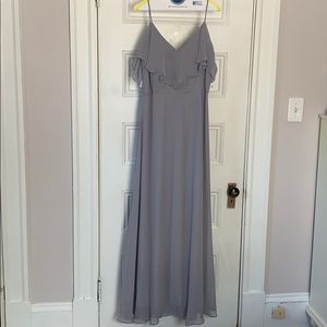 Birdey Grey Bridesmaid Long Dress